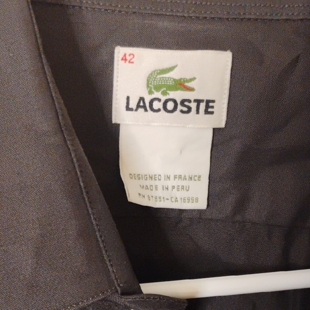 Lacoste Dark Gray Shirt with Iconic Logo - Picture 2 of 5